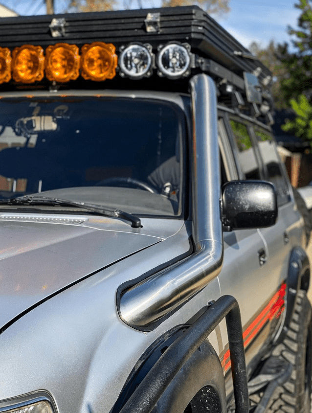 Passenger Side Stainless Snorkel to suit Toyota 80 Series Landcruiser (Long Entry)