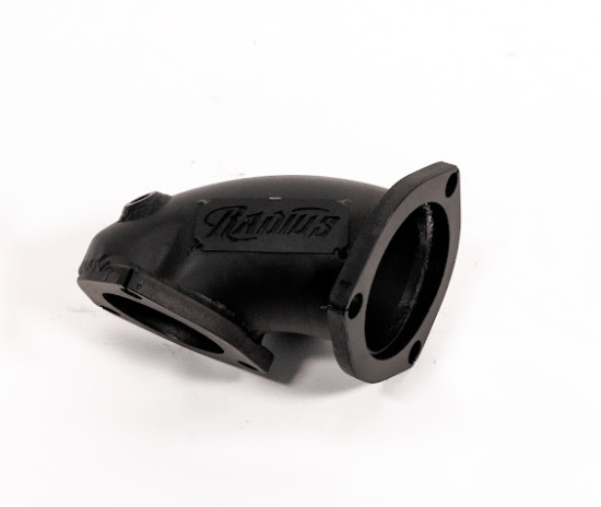 TD05 3" Low Mount Dump Pipe - Radius Fabrications - Dump Pipe