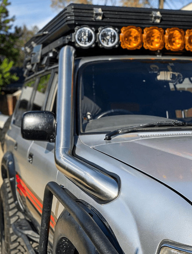 Drivers Side Stainless Snorkel to suit Toyota 80 Series Landcruiser (Long Entry)