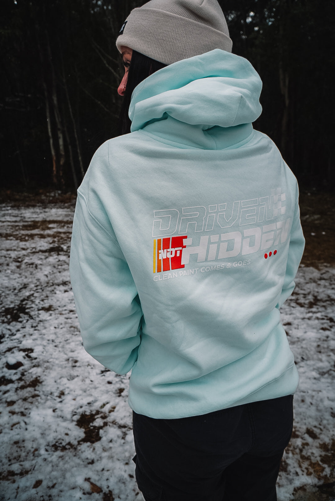 SEAFOAM HOODIE - DRIVEN NOT HIDDEN DESIGN