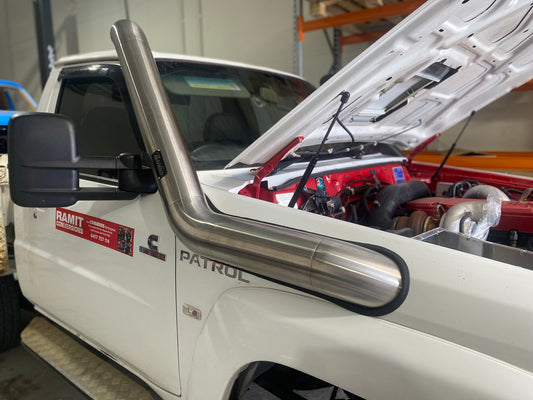 Stainless Snorkel to suit Nissan Gu Patrol (5" Drivers Side)