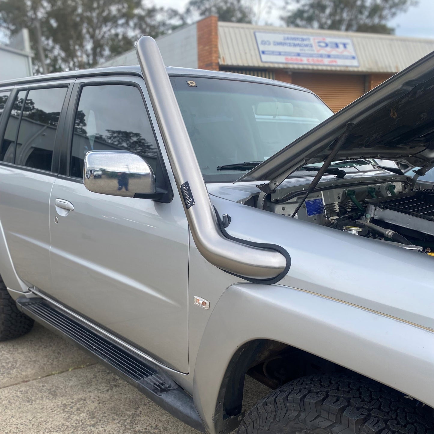 Drivers Side Stainless Snorkel to suit Nissan GU Patrol (Series 4)