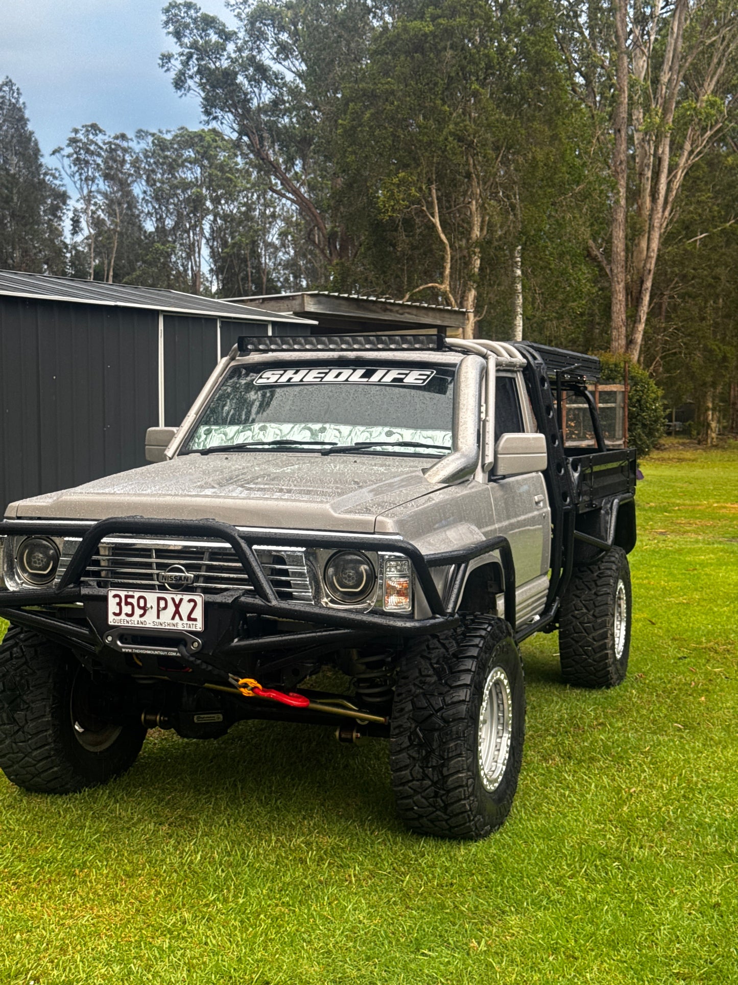 Passenger Side Stainless Snorkel to suit Nissan GQ Patrol 5" Bonnet Entry