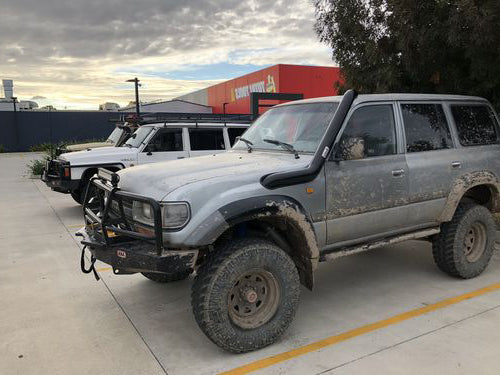 Passenger Side 4" Stainless Snorkel to suit Toyota 80 Series Landcruiser Short Entry