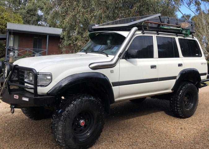 Passenger Side 4" Stainless Snorkel to suit Toyota 80 Series Landcruiser Short Entry
